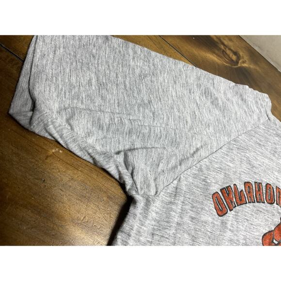 Vintage Shirrex Snoopy Oklahoma State T Shirt Single Stitch 70s Gray Large - Picture 7 of 16